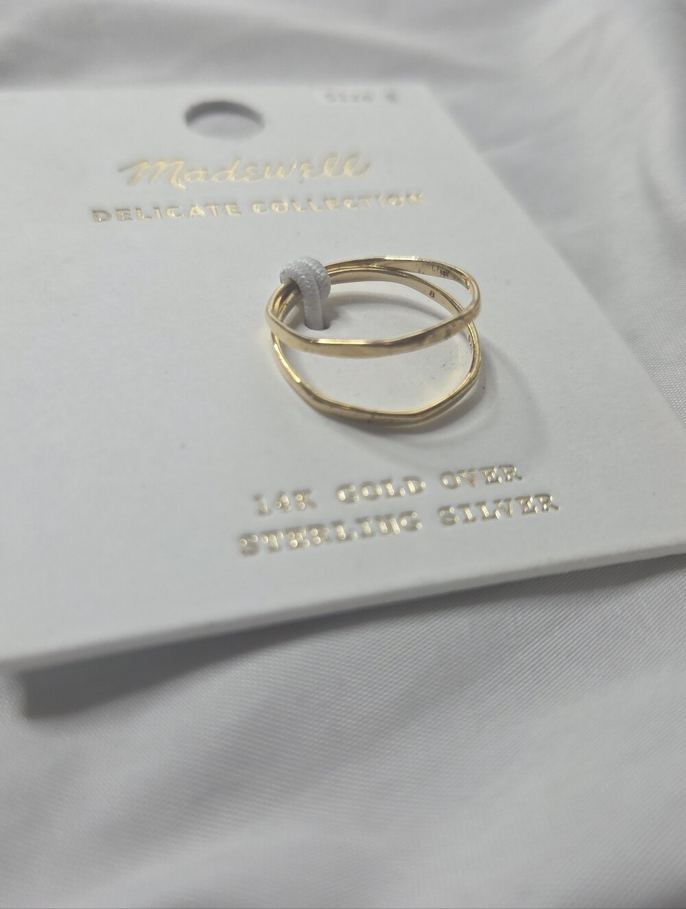 Madewell Gold Stacking Ring Duo 14K Over Sterling New